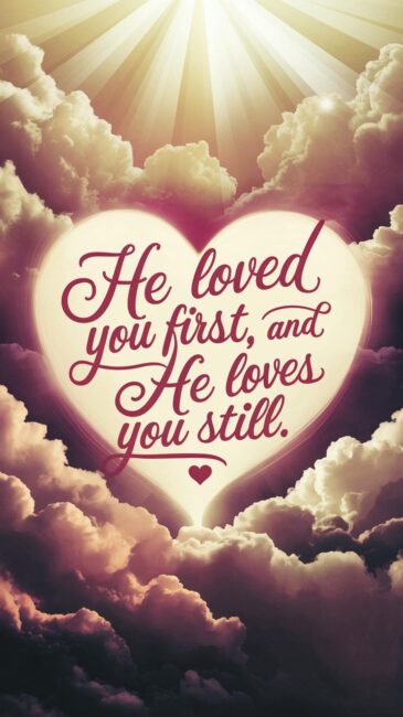 He loved you first and he loves you still Jesus wallpaper