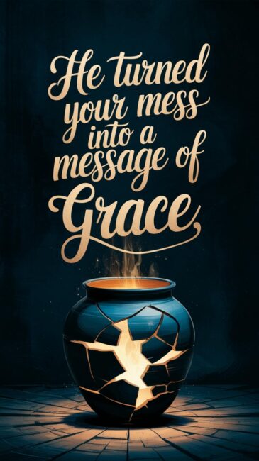He turned your mess into a message of Grace Christian Backgrounds