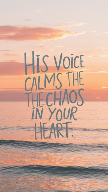 His Voice Calms The Chaos in Your Heart Jesus Wallpaper