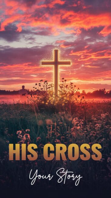 His cross, your story Jesus Background