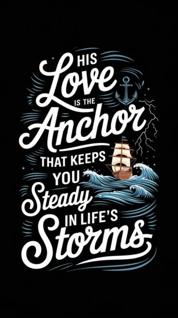 His love is the anchor that keeps you steady in lifes storm Christian Background