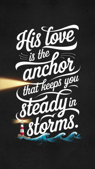 His love is the anchor that keeps you steady in storms Bible Wallpaper