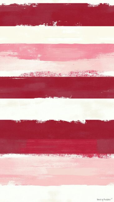 Horizontal Dark Cherry Red Stripes Wallpaper