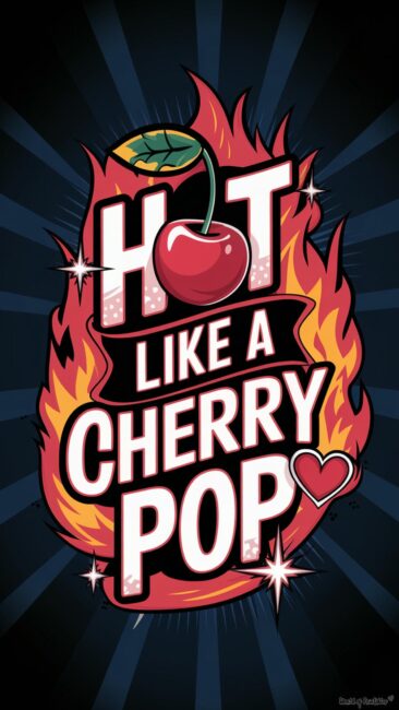 Hot Like a Cherry Pop Aesthetic Wallpaper