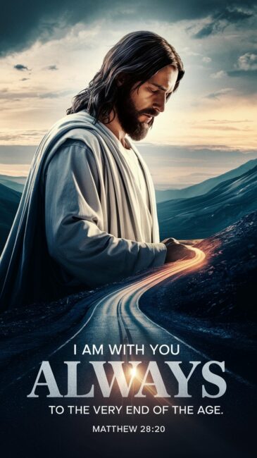 I am with you always to the very end of the age Christian Wallpaper