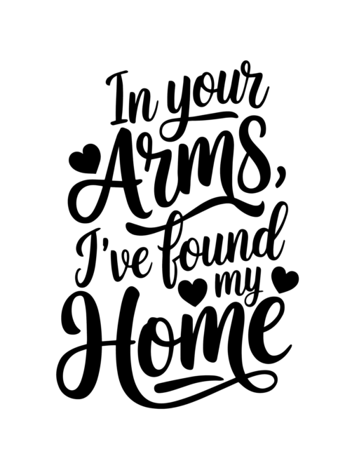 In your arms printable valentines day card