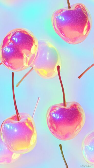 Iridescent Cherry Wallpaper