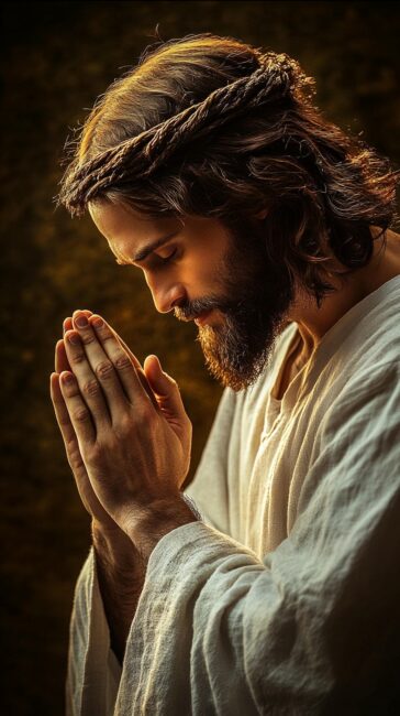Jesus Christ Praying Jesus Phone Wallpaper