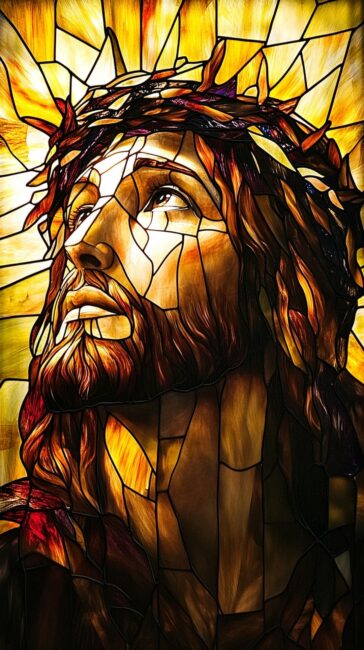 Jesus Stained Glass Christian Backgrounds