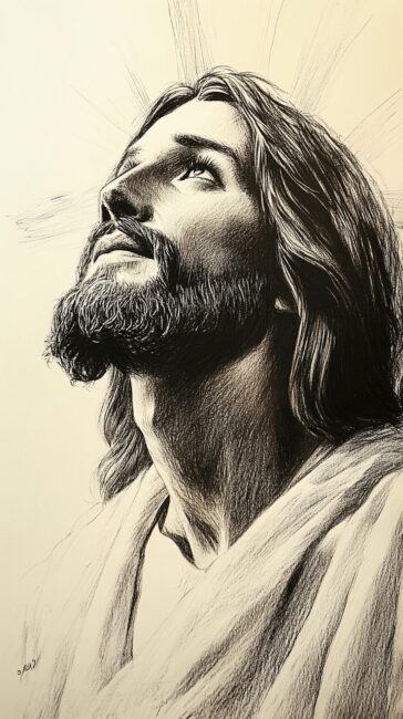 Jesus Wallpaper in Drawing Style
