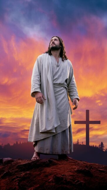 Jesus and Cross Religious Wallpaper