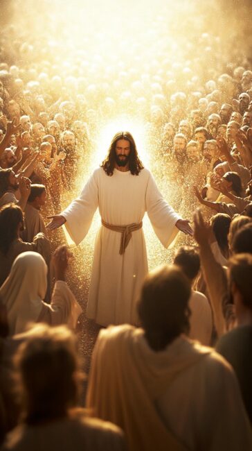 Jesus and his followers Wallpaper