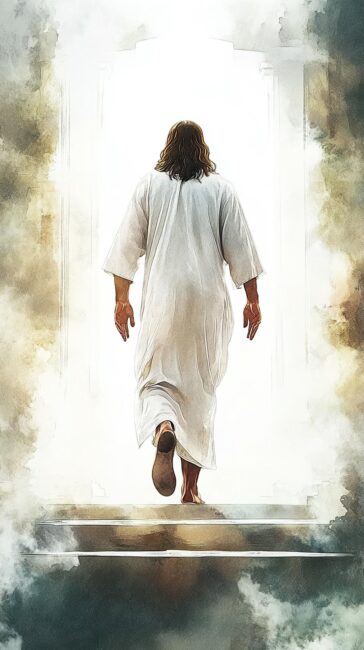 Jesus going to Heaven Resurrection Wallpaper
