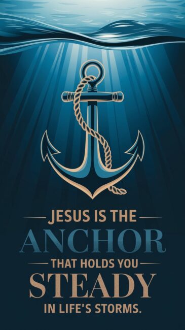 Jesus is the Anchor that holds you steady in lifes storms Jesus Wallpaper