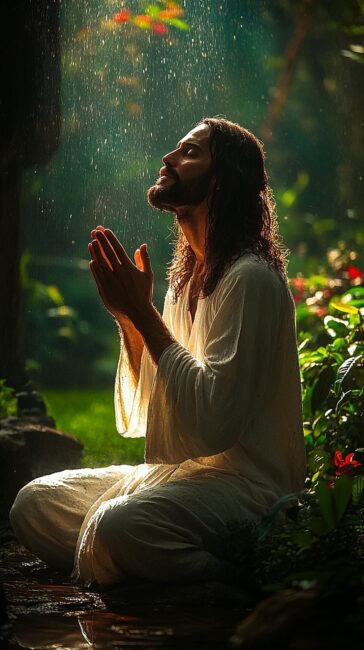 Jesus praying in Gethsemane Wallpaper