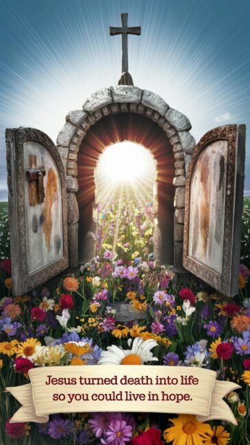 Jesus turned death into life so you could live in hope Jesus Wallpaper