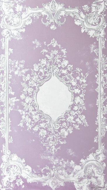 Lavender and Silver Frame Rococo Phone Backgrounds