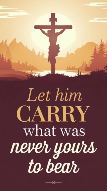 Let Him Carry What Was Never Yours to bear Jesus Background