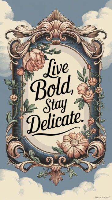 Live Bold, Stay Delicate Rococo Phone Backgrounds