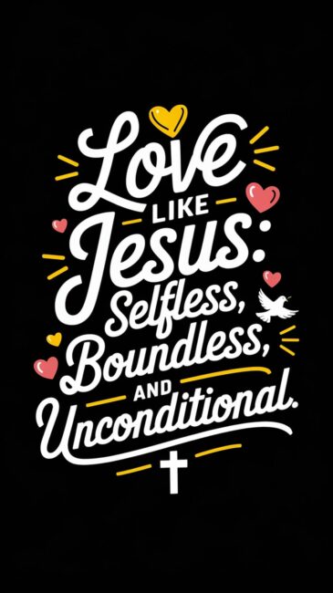 Love like Jesus - selfless, boundless and unconditional Bible Wallpaper