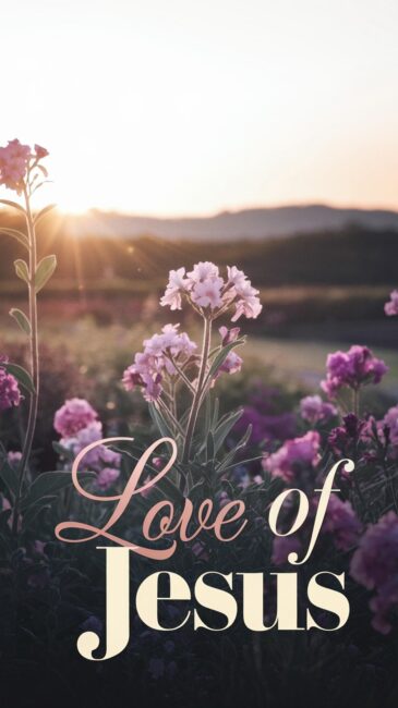 Love of Jesus Floral Christian Wallpaper