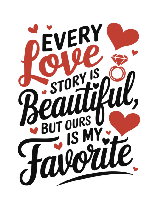 Love story printable valentines day card