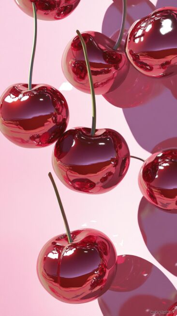 Metallic Dark Cherry Red Wallpaper