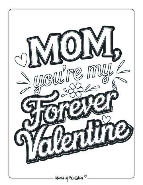 Mom You&rsquo;re my forever coloring pages