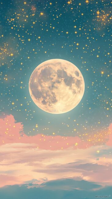 Moonlit Night Aura Wallpaper