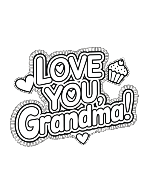 Mother&rsquo;s Day cards to color for Grandma
