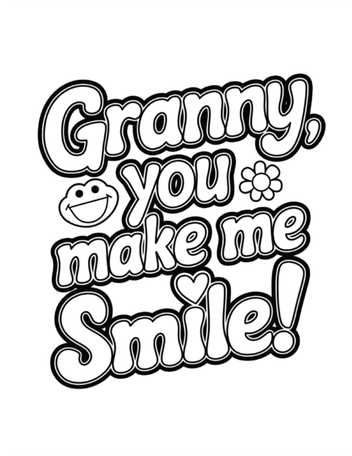 Mother&rsquo;s Day cards to color for Granny