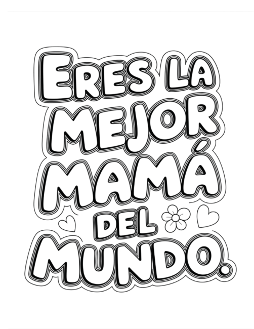 Mother&rsquo;s Day cards to color in Spanish