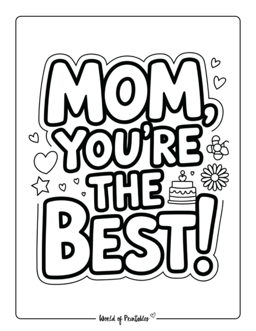 Mothers day coloring pages for teens