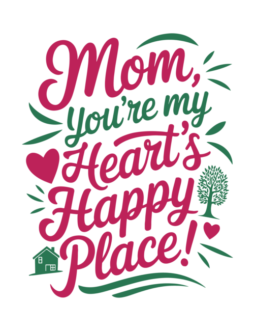 My Hearts Happy Place Printable Mothers Day Cards