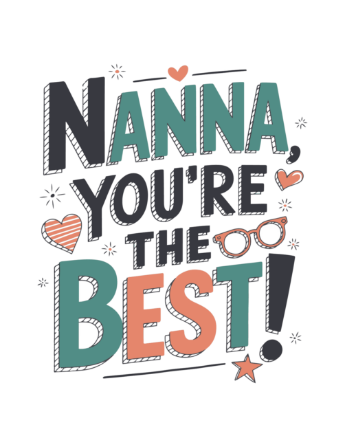Nanna You&rsquo;re the best Printable Mother&rsquo;s Day cards