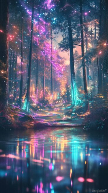 Neon Forest Aura Wallpapers for Phone