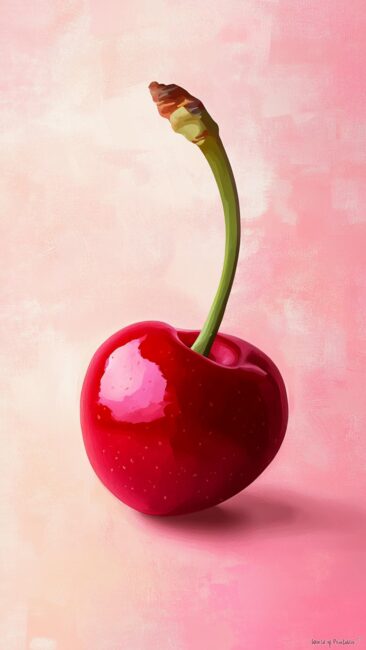 Painted Cherry Wallpaper
