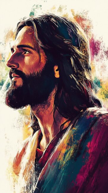 Painted Jesus Wallpaper