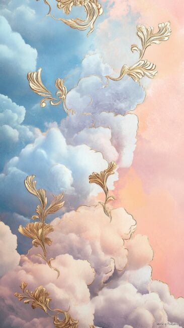 Pastel Clouds Rococo Phone Backgrounds