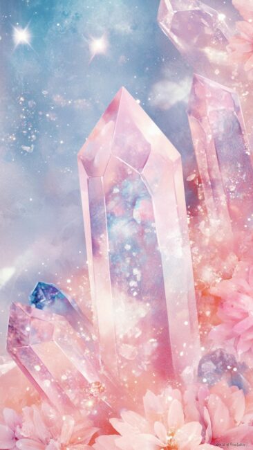 Pastel Crystal Aura Phone Background