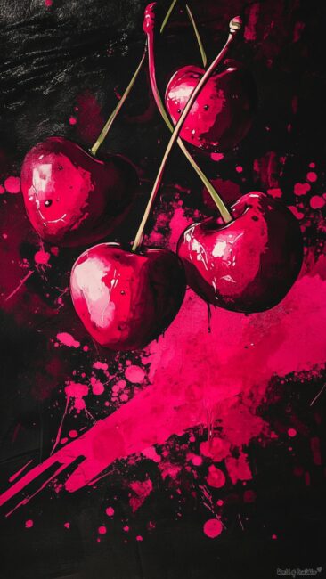 Pink Grunge Cherry Background