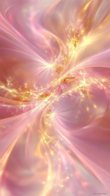 Pink and Gold Aura Energy Wallpapers