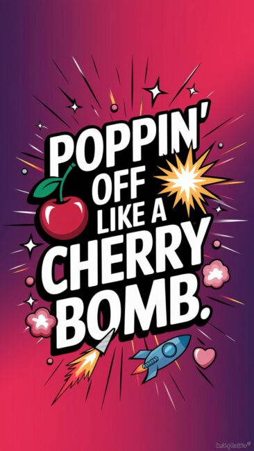 Poppin' Off Like a Cherry B*mb Wallpaper