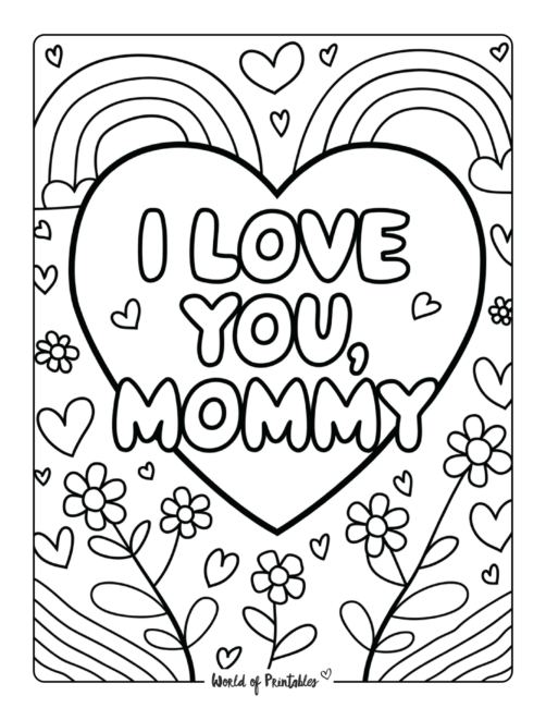 Printable Mother’s Day Coloring Page for Kids