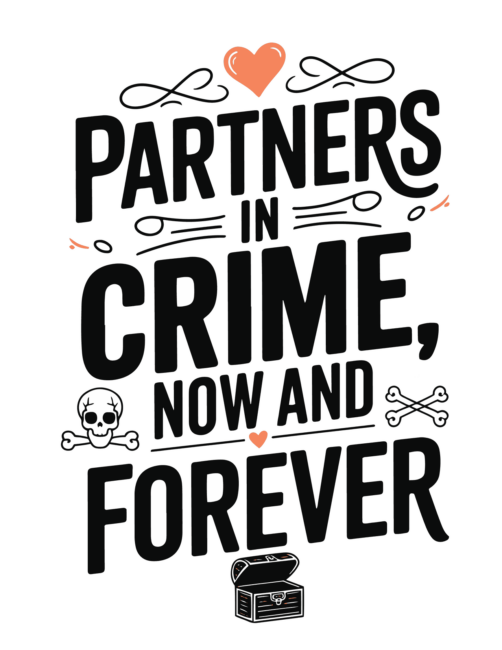 Printable Partners in Crime valentines card