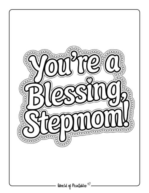 Printable mothers day coloring sheets for stepmom
