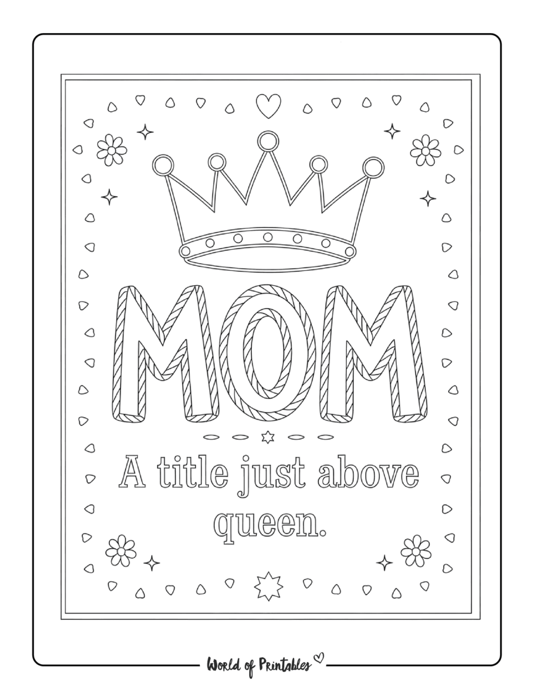 Mother's Day Coloring Pages - World of Printables