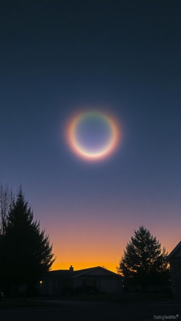 Rainbow Sun Aura Wallpaper for Phone