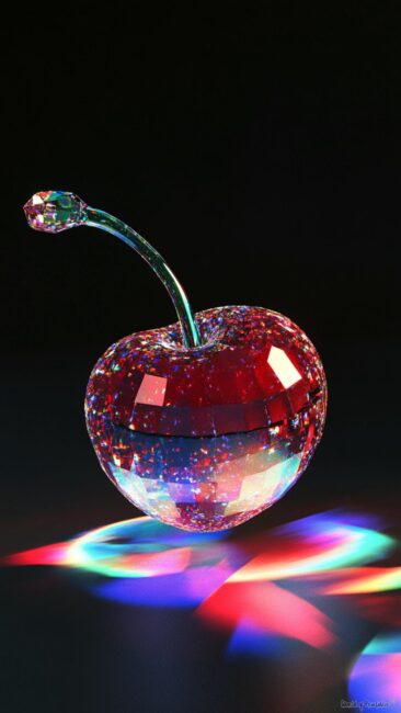 Reflective Cherry Aesthetic Wallpaper