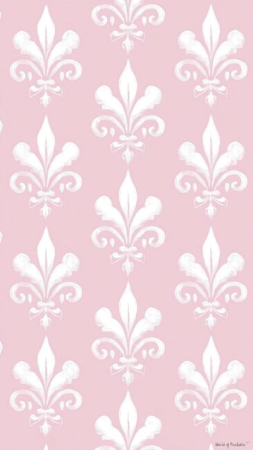 Rococo Pattern Wallpapers in Pink and White